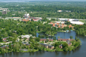 Aerial shot of west campus